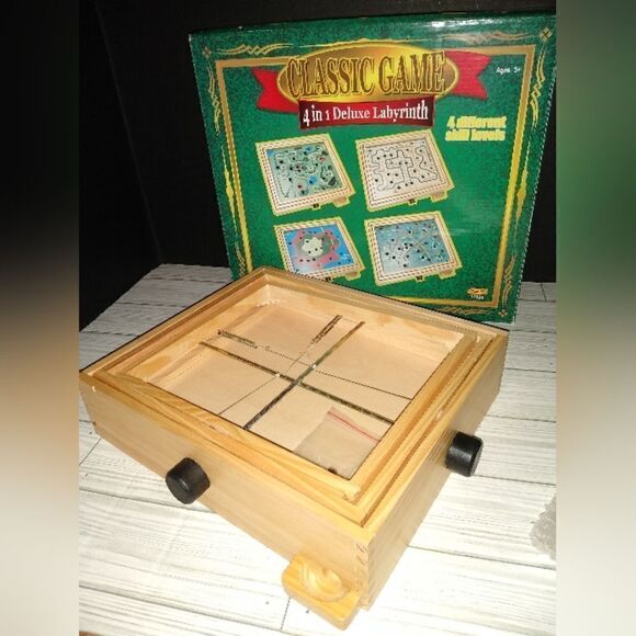 Manley Classic Game 4 in 1 Deluxe Labyrinth Four Different Skill Levels - Picture 2 of 9